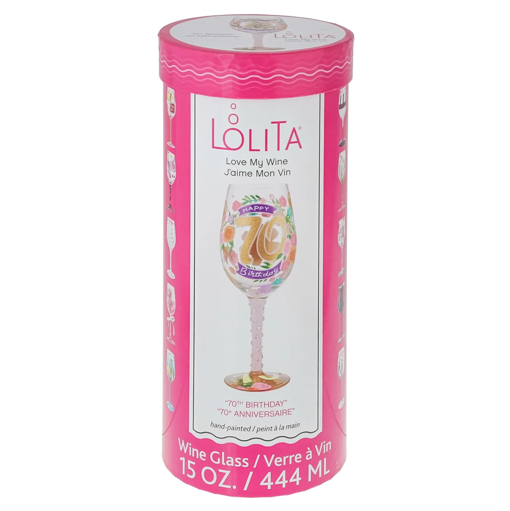 Outlet Enesco Gift Wine Glass Happy 70th Birthday