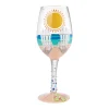 Clearance Enesco Gift Wine Glass Sun on the Beach