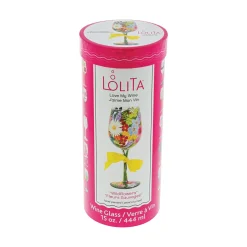 Fashion Enesco Gift WINE GLASS WILDFLOWERS