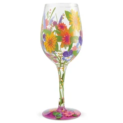 Clearance Enesco Gift Wine Glass Wine in the Garden