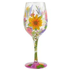 Clearance Enesco Gift Wine Glass Wine in the Garden