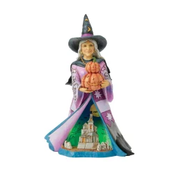Sale Enesco Gift Witch Holding Pumpkins LED Fig