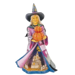 Sale Enesco Gift Witch Holding Pumpkins LED Fig