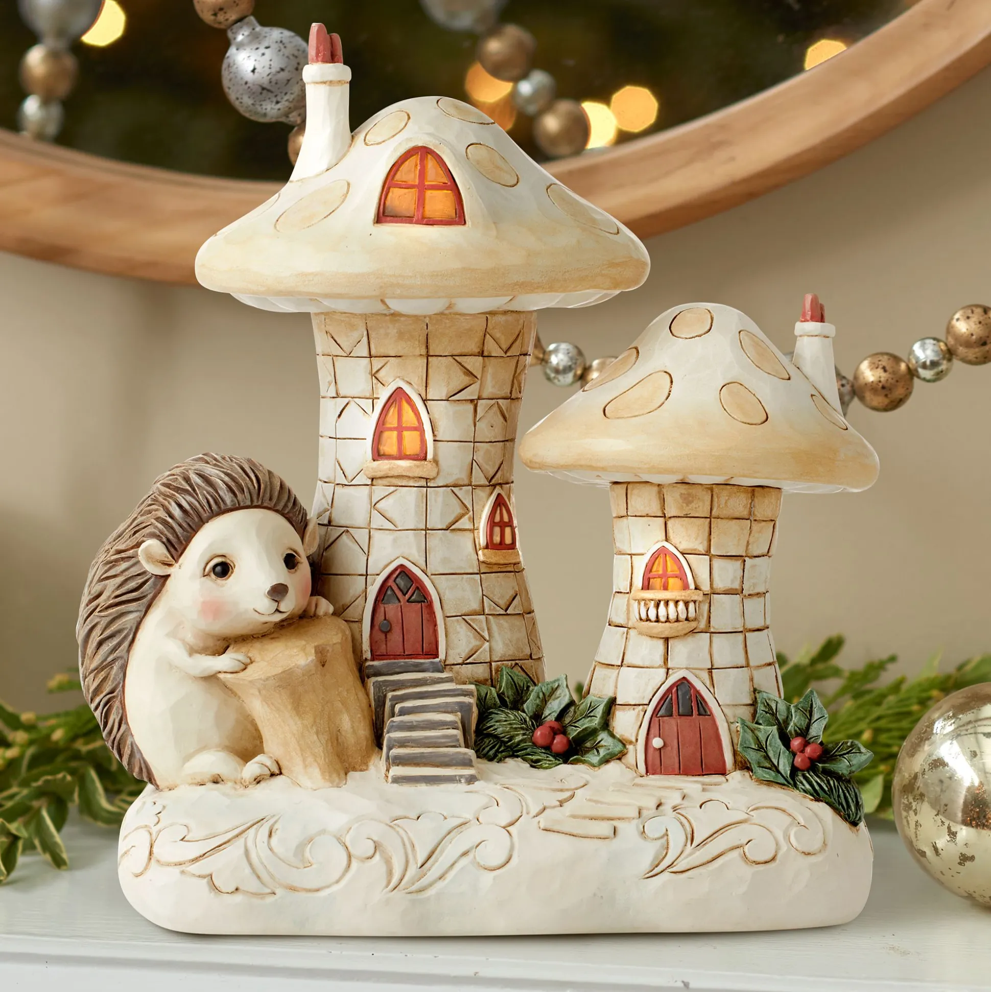 Discount Enesco Gift Woodland Lited Mushroom House